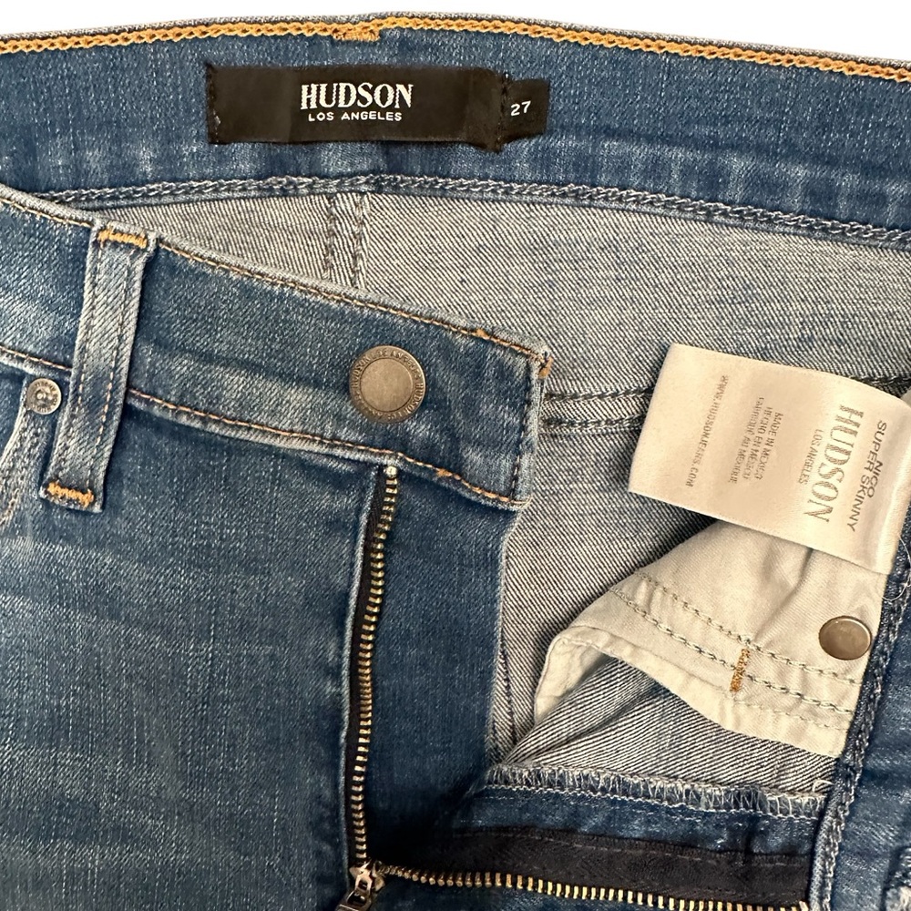 HUDSON Jeans Nico Super Skinny Mid-Rise Medium Wash Denim Size 27 NWT $195 MSRP - Picture 9 of 11